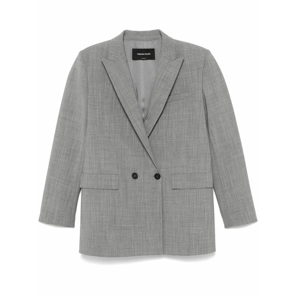 ファビアナ フィリッピ レディース 上衣＆上衣 アウター Double-breasted blazer Grey