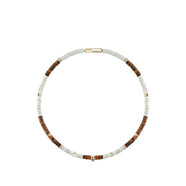 フィリップ飾り気の無い メンズ 頸飾り・チョー鉄道車両 添え物 Skull beaded necklace Gold
