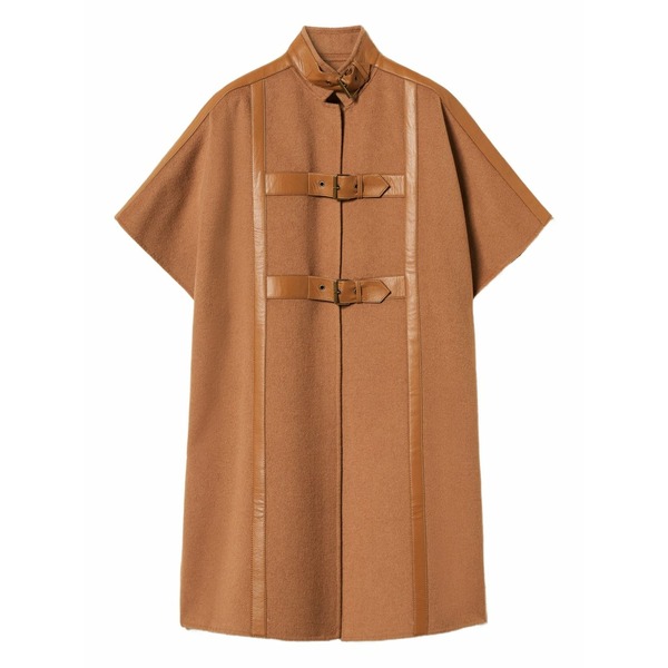ツインセット レディース コート アウター Buckle-fastening cape Brown｜asty
