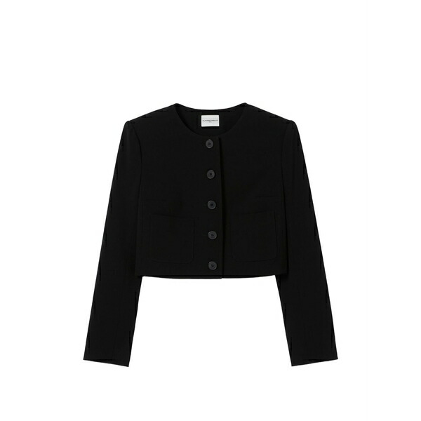 クローディピエルロ レディース 上衣＆上衣 アウター Button front blazer Black コート・ジャケット-レディースファッション