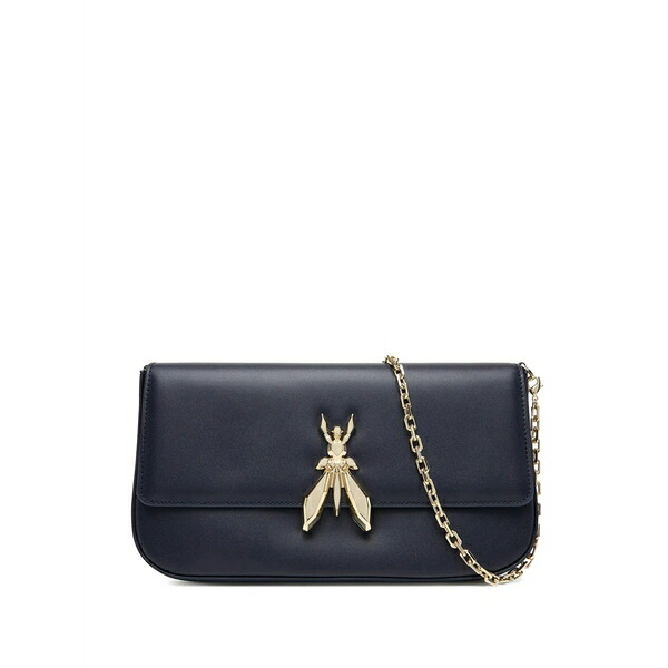 パトリツィア ペペ レディース クラッチペダル御徒面子 御徒面子 Fly leather clutch bag Blue