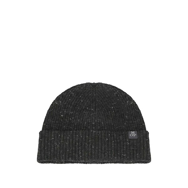 マルコポーロ メンズ 帽子 アクセサリー Ribbed knit beanie Grey｜asty