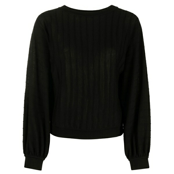 ブティックモスキーノ レディース 編み物\u0026ティーシャツ アウター Relaxed crew-neck jumper Black