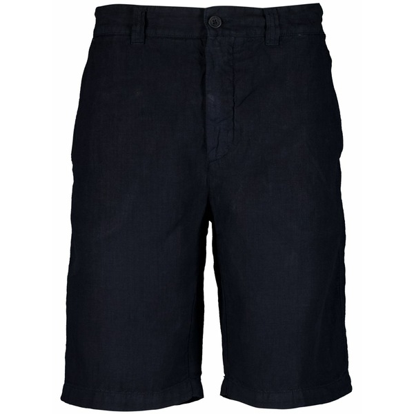120%リノ メンズ カジュアルパンツ ボトムス Mid-rise linen bermuda shorts Blue|asty