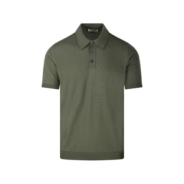 ロベルトコリーナ メンズ スポーツシャツ トップス Button polo shirt Green