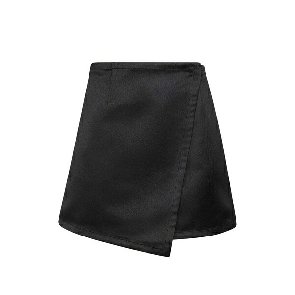 コー レディース スコート ボトムス Asymmetric wrap skirt Black
