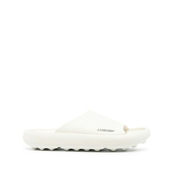 アンブッシュ メンズ サンダル シューズ Logo-print slides White