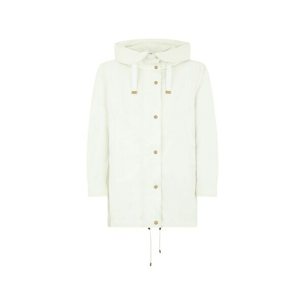 ムーレー レディース 厚地の外套 アウター Hood coat White