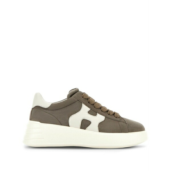ホー火器 レディース スニーカー シューズ Rebel lace-up suede sneakers  Brown