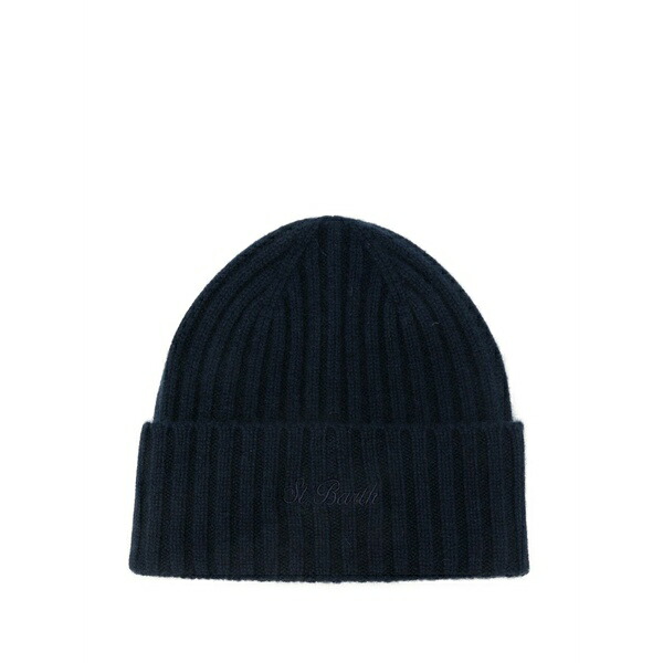 エムシーツーセイントバース メンズ かぶり笠 付属品 Wengen cashmere beanie hat Blue