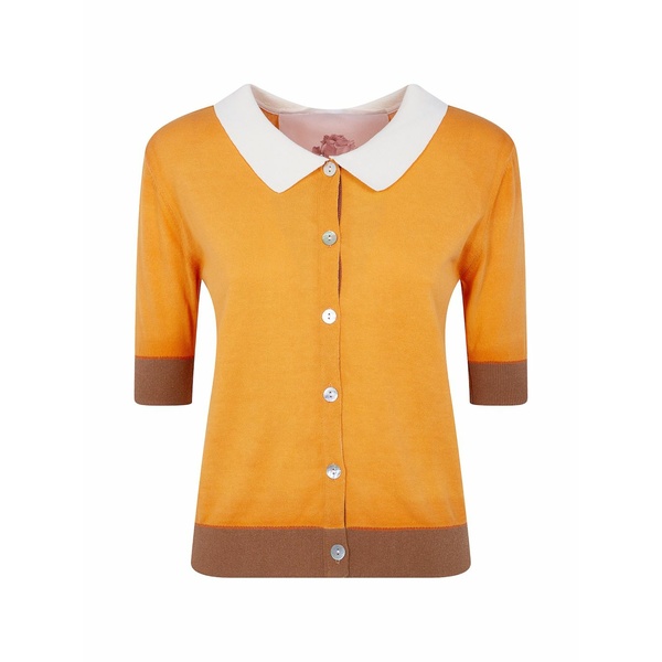 イン ベッド ウィズ ユー レディース シャツ トップス Collar button shirt Orange