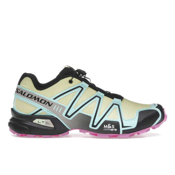 Salomon サロモン メンズ スニーカー  【Salomon Speedcross 3 Yellow Iris Iced Aqua】  大いさ US_5(23.0糎) Yellow Iris/Iced Aqua/Cyclamen スニーカー-靴