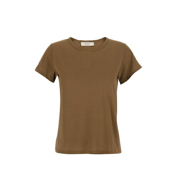 ユッカ レディース Tシャツ トップス Short-sleeved t-shirt Brown｜asty