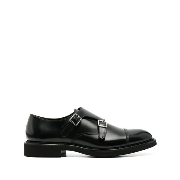ドンカルズ メンズ 御召しものシューズ シューズ Leather monk shoes Black