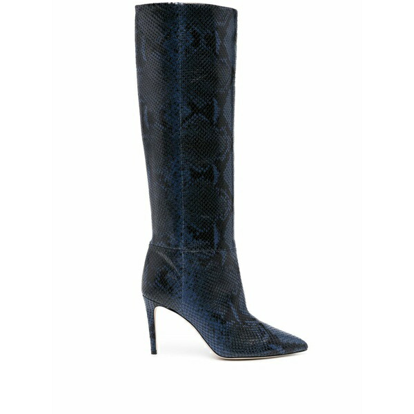 パリテキサス レディース ブーツ シューズ Stiletto 85mm leather boots Blue