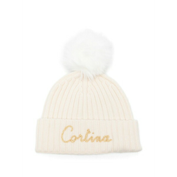 エムシーツーセイントバース レディース かぶり笠 付属品 Pompom embroidered hat Neutrals
