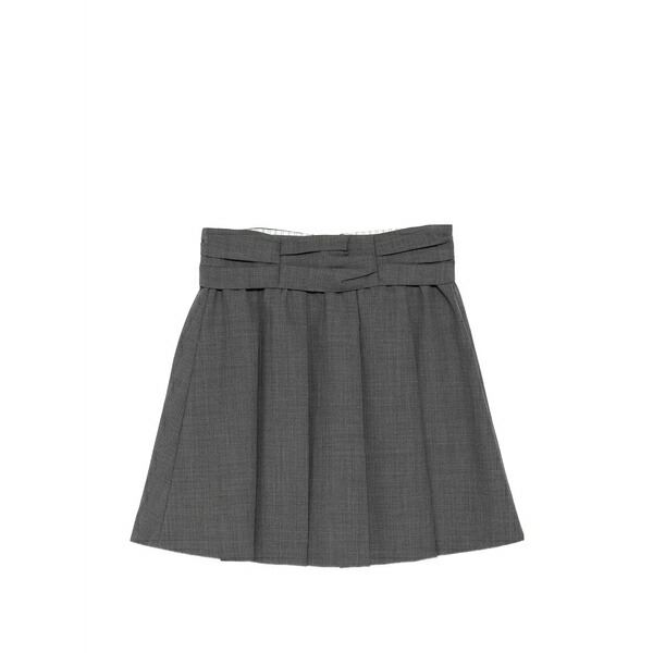 シュシュ/トング レディース スカート ボトムス Draped-waist pleated skirt Grey｜asty