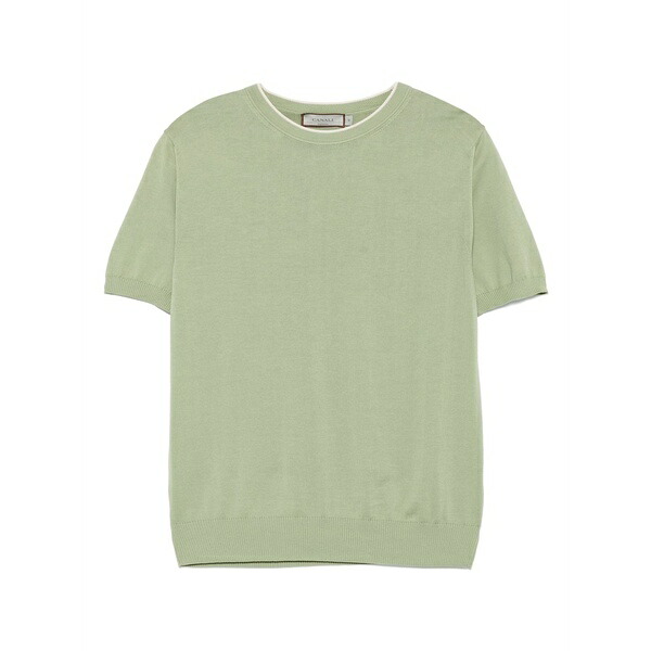 カナーリ メンズ プルオーバー トップス Fine-knit t-shirt Green