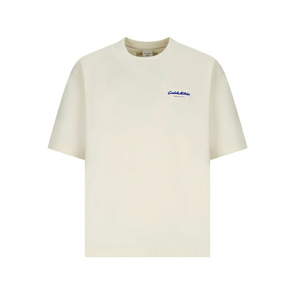 カルバンクライン メンズ ティーシャツ トップス Logo t-shirt Neutrals Tシャツ・カットソー-メンズファッション