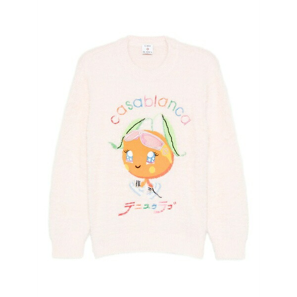 カサブランカ レディース 編み物\u0026プルオーバー アウター Logo-embroidered sweatshirt -