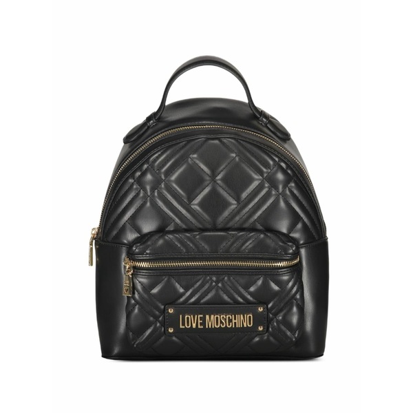 優しいこと モスキーノ レディース うしろ側容器に並べる・背嚢 御徒面子 Logo-plaque quilted backpack Black
