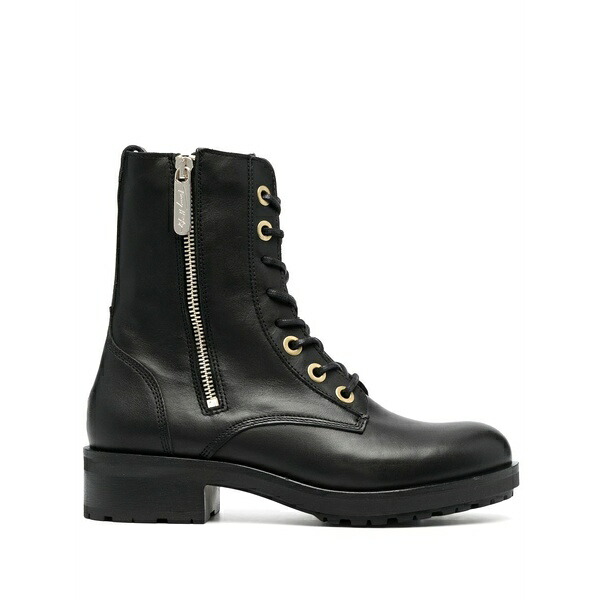 トミー ヒルフィガー レディース ブーツ シューズ 40粍 zip-up biker boots Black
