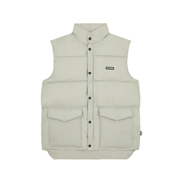 アイウーター メンズ 上衣＆上衣 アウター Button-up puff vest Neutrals