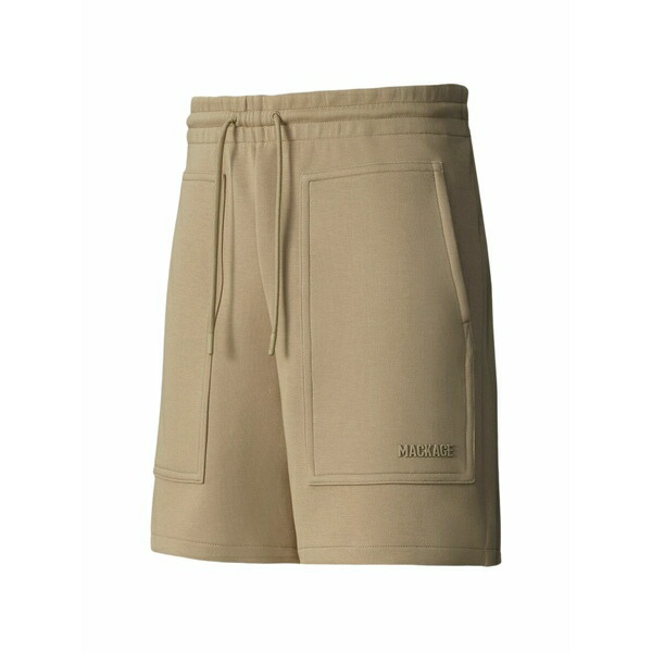 マッカージュ メンズ 心地好いズボン下 ボトムス Elwood-r patch-pocket track shorts Neutrals