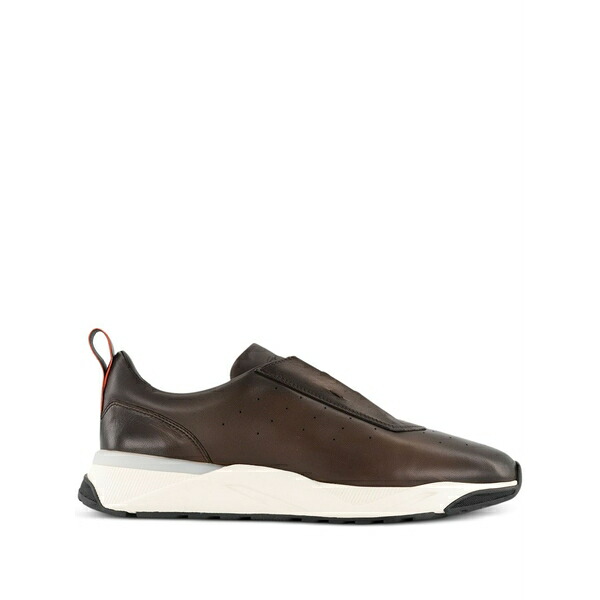 サントーニ メンズ スニーカー シューズ Leather sneakers Brown