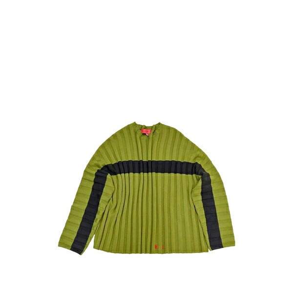 エコーズ・ラッタ メンズ 編み物\u0026プルオーバー アウター Keyboard ribbed sweater Green