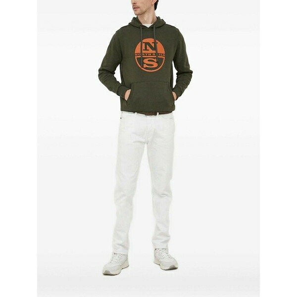 北の方大売り出し メンズ パーカー・スウェットシャツ アウター Logo-print hoodie Green