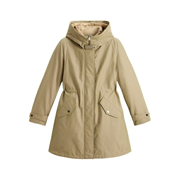 羊毛 金持ち レディース 厚地の外套 アウター Authentic parka coat Neutrals