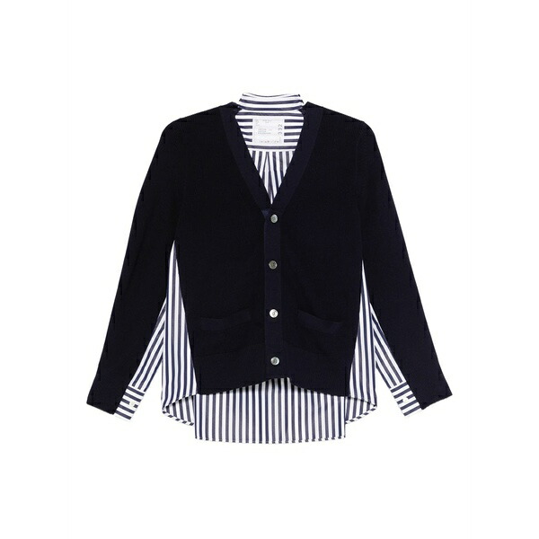 サカイ レディース ジレー アウター Panelled cardigan Blue