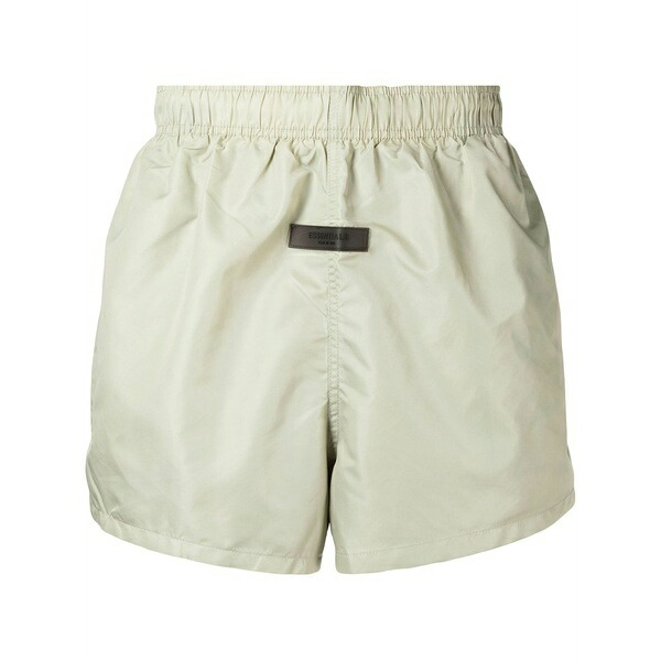 エフオージーエッセンシャルズ メンズ 心地好いズボン下 ボトムス Essentials logo-patch shorts Green