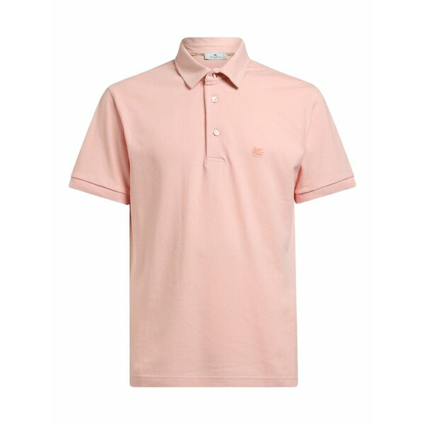 エトロ メンズ スポーツシャツ トップス Short-sleeve embroidered polo shirt Pink