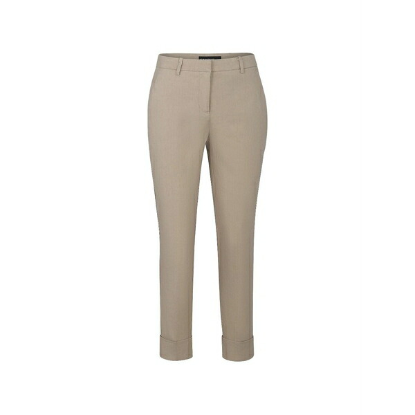 カンビオ レディース カジュアルパンツ ボトムス Krystal turn-up trousers Neutrals