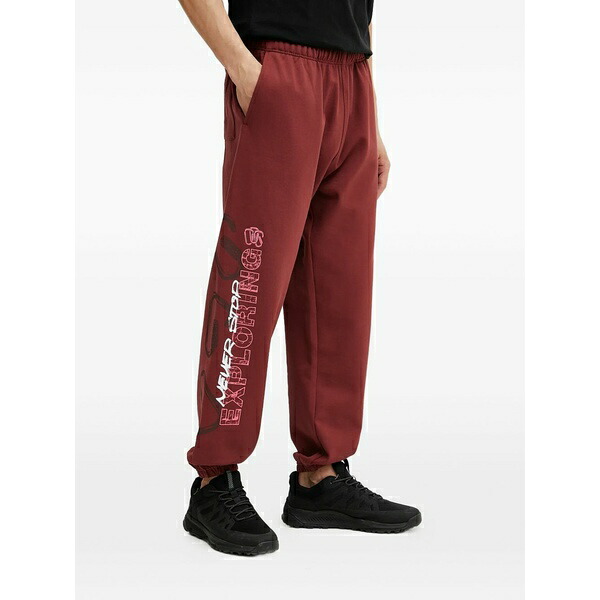 ノースフェイス メンズ カジュアルパンツ ボトムス Logo print trousers Red
