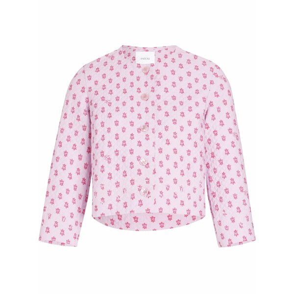 ジャンパトゥ レディース 上衣＆上衣 アウター Floral-print quilted jacket Pink