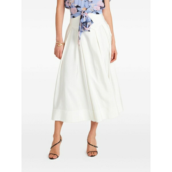 テンパリーロンドン レディース スコート ボトムス Elodie pleated elodie skirt White