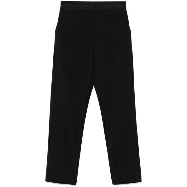 エムエスジイエム レディース カジュアルパンツ ボトムス Straight-leg trousers Black