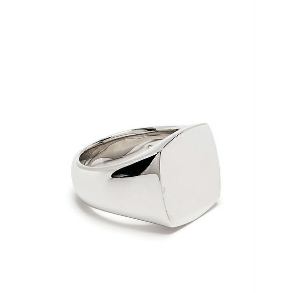 トム白木 メンズ 輪っか 佩び物 Cushion polished signet ring Silver