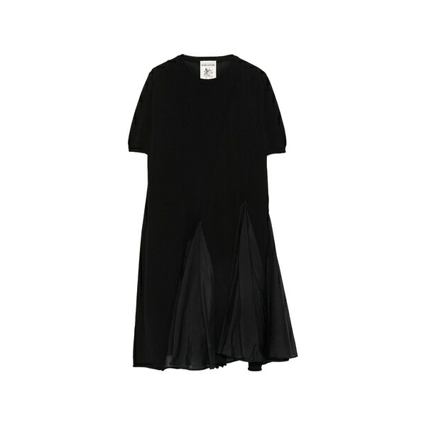 セミクチュール レディース 衣装 トップス Crew-neck pleated dress Black
