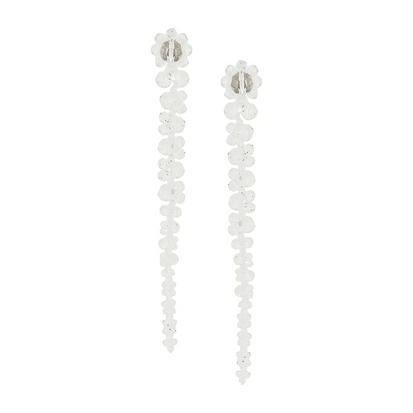 シモーネ・ロシャ レディース ピアス＆イヤリング アクセサリー Beaded drop earrings White｜asty