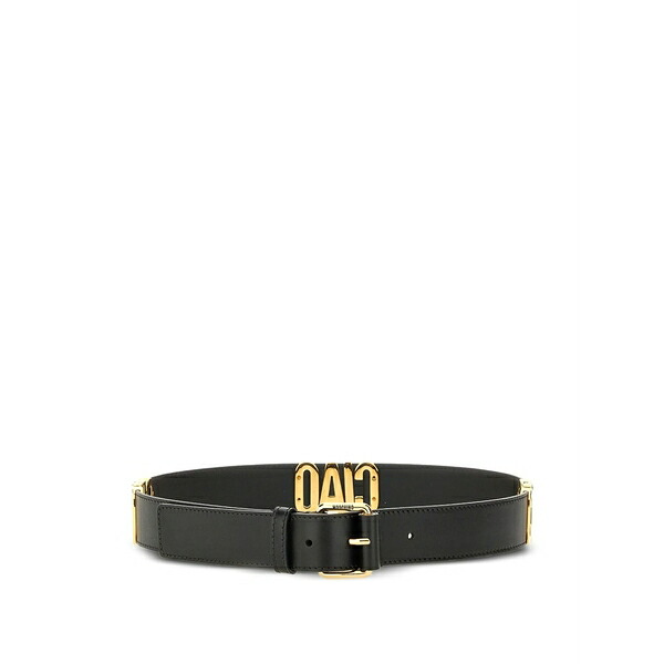 モスキーノ レディース 三尺帯 添え物 Leather belt Black