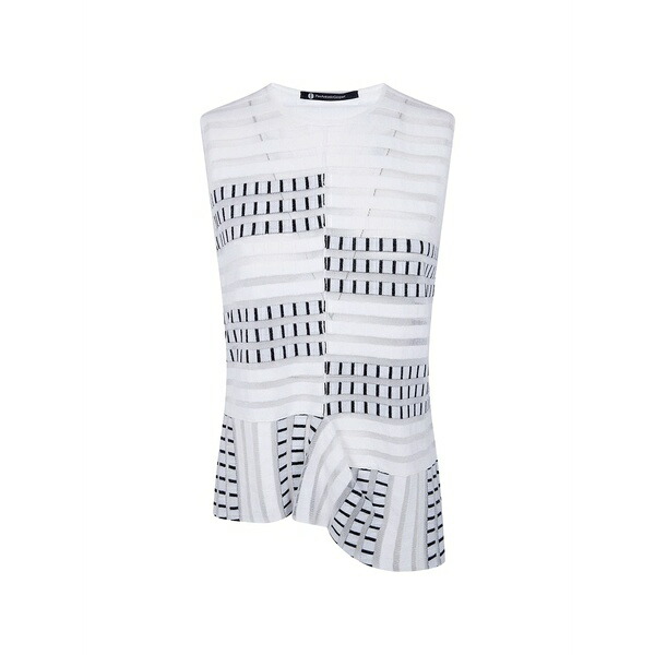 ピエラントニオ ガスパリ レディース カットソー トップス Striped sleeveless top White｜asty