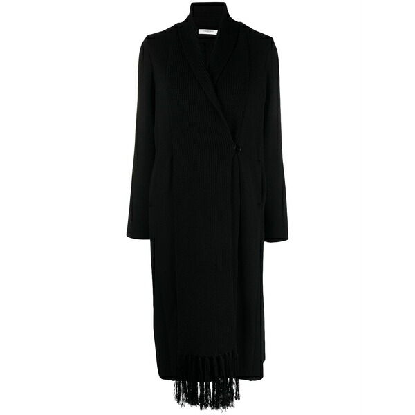 シャルロット レディース 厚地の外套 アウター Double-breasted knitted wool coat Black