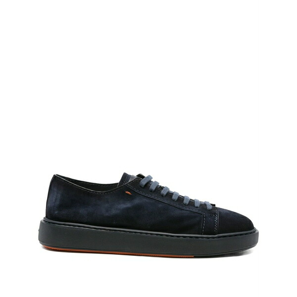 サントーニ メンズ スニーカー シューズ Suede lace-up sneakers Blue