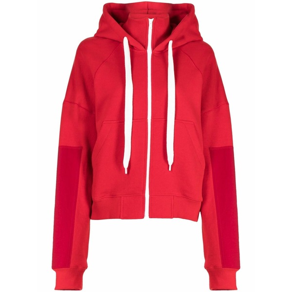 ゴエンジェイ レディース パーカー・スウェットシャツ アウター High-neck drawstring hoodie Red