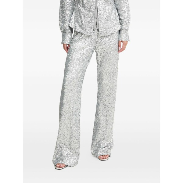 スティーヌ・ゴヤ レディース 心地好いズボン下 ボトムス Sequin-embellished trousers Silver