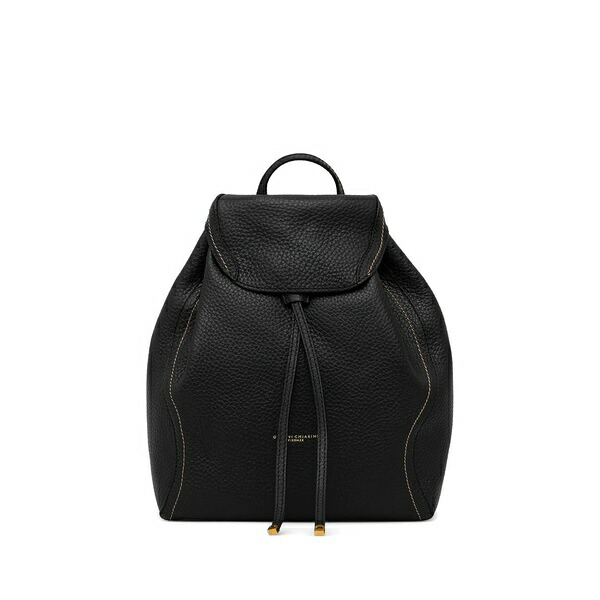 ジャンニ・キアリーニ レディース うしろ側容器に並べる・背嚢 御徒面子 Drawstring leather backpack Black